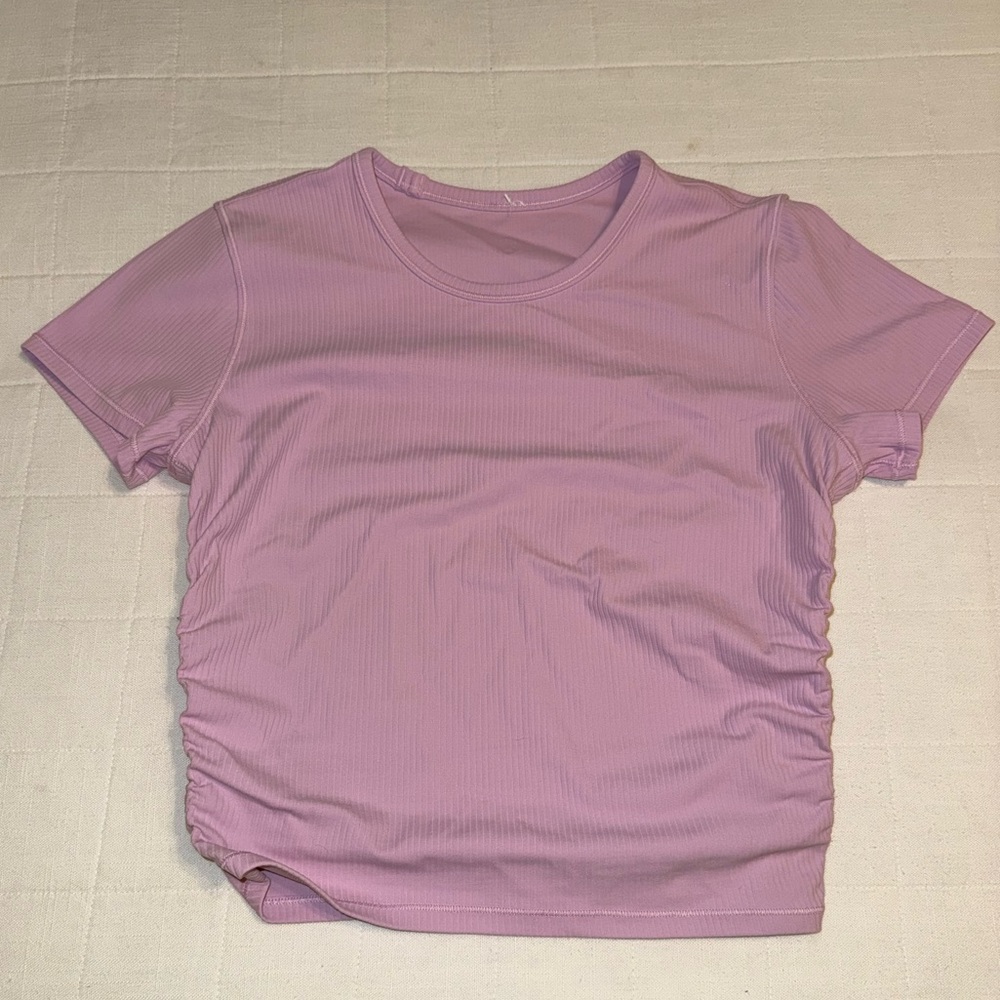 Lululemon All It Takes Ribbed Nulu T-Shirt - Vitapink - Size 6